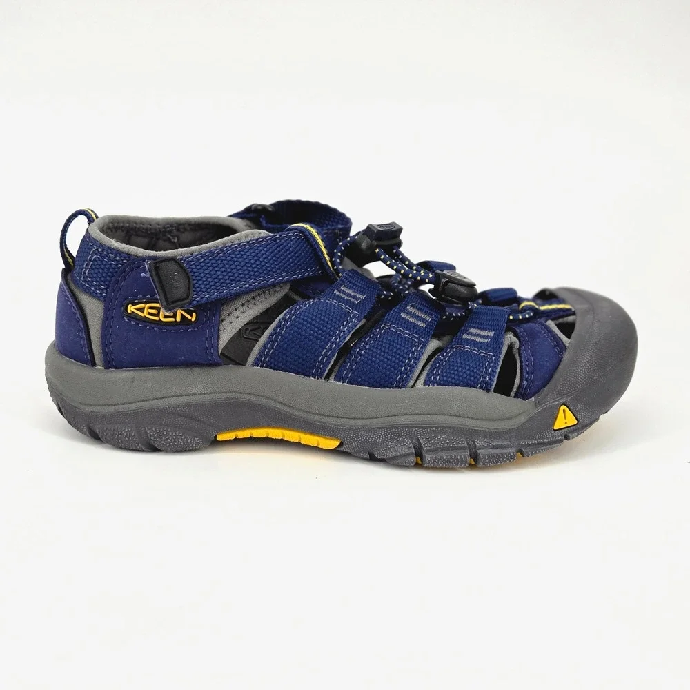 KEEN Newport H2 Navy Blue Yellow Waterproof Closed Toe Sandals Kids Size 13